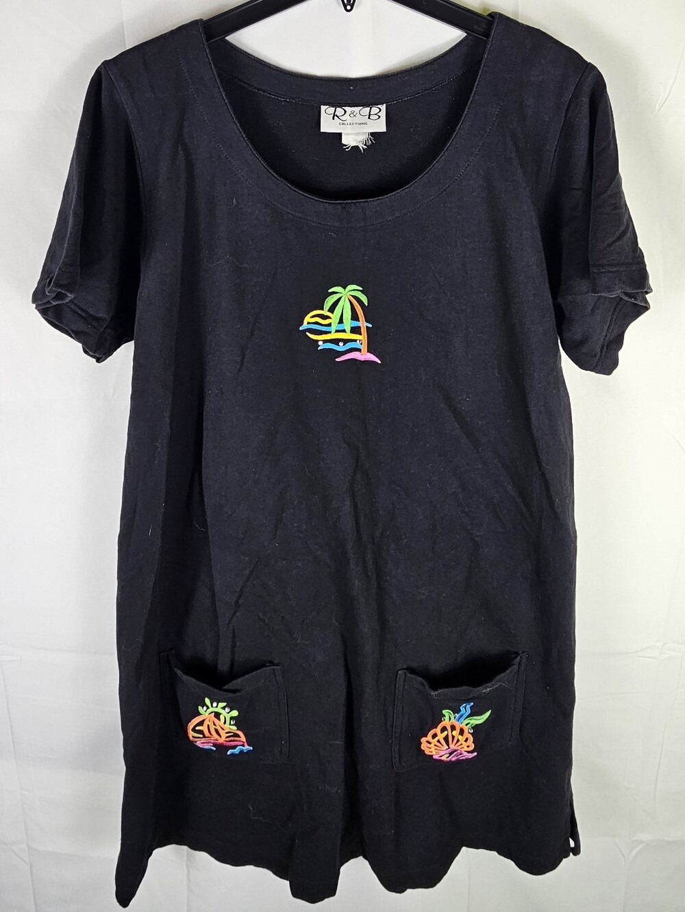 90's Vintage R&CB Collections Knee Length Shirt Dress Womens XL Loungewear Beach